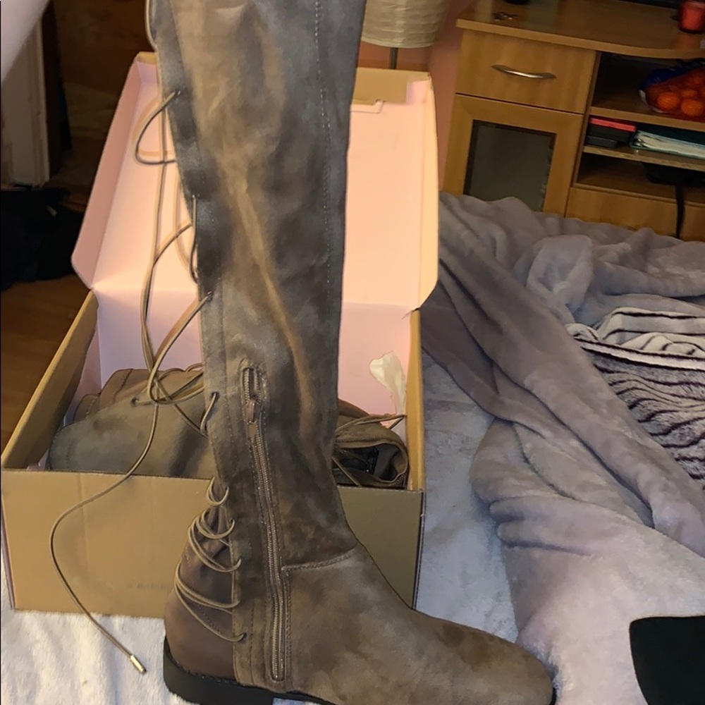 Charlotte Russe knee high suede boots